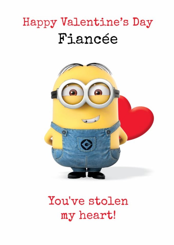 Cute Minions Valentine’s Day Card for Fiancée – ‘You’ve Stolen My Heart’ created by Danilo