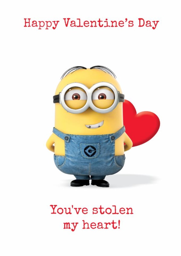 Cute Minions Valentine’s Day Card– ‘You’ve Stolen My Heart’ created by Danilo