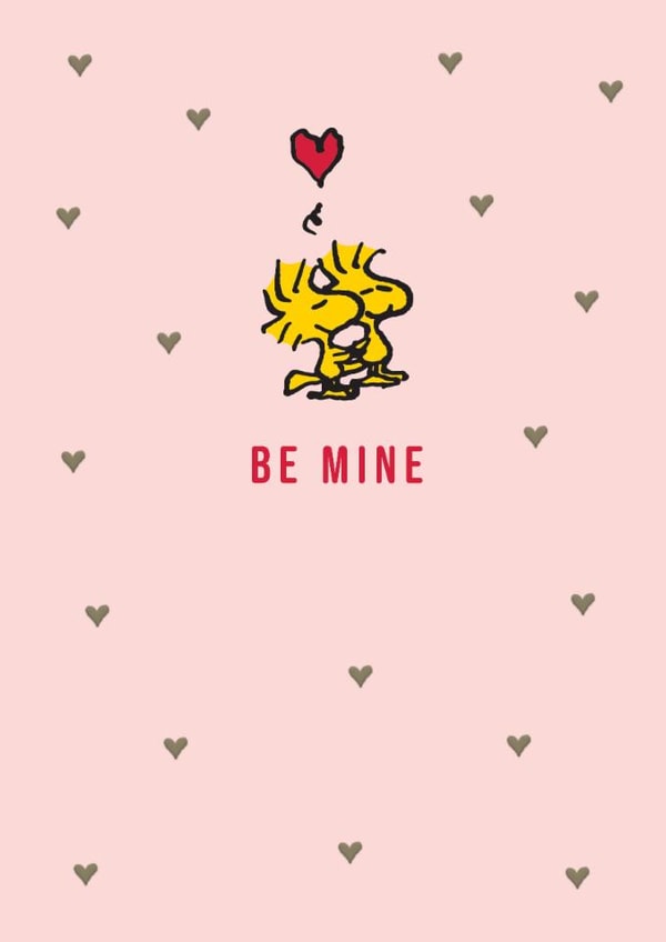 Cute Be Mine Woodstock Valentine's Day Card – Peanuts – Snoopy created by Danilo