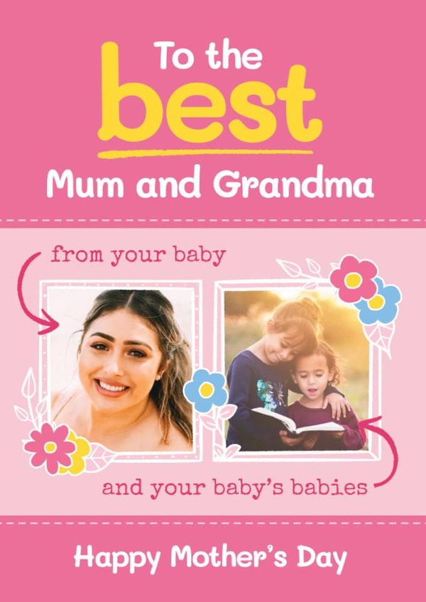 Cute Mother's Day Card - The Best Mum And Grandma created by Bev O'Connor || @oconnordesign