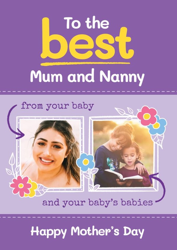 Cute Mother's Day Card - Mum And Nanny created by Bev O'Connor || @oconnordesign