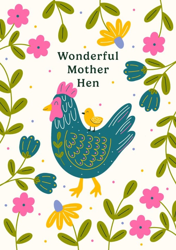 Cute Mother's Day Card - Mother Hen created by Abbie Imagine
