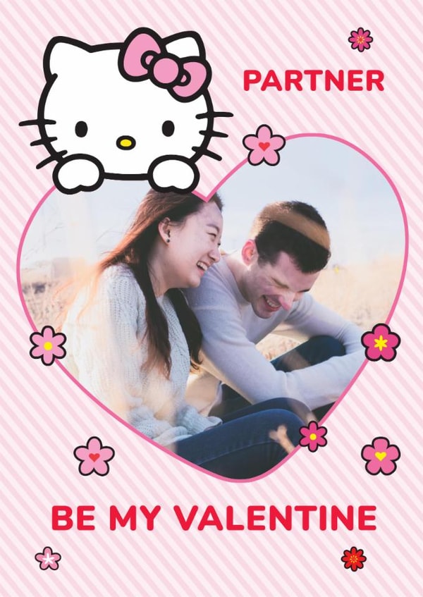 Cute Personalised Hello Kitty Valentine's Day Card for Partner created by Danilo