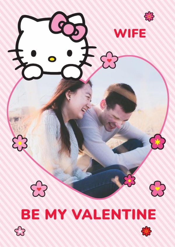 Cute Personalised Hello Kitty Valentine's Day Card for Wife created by Danilo