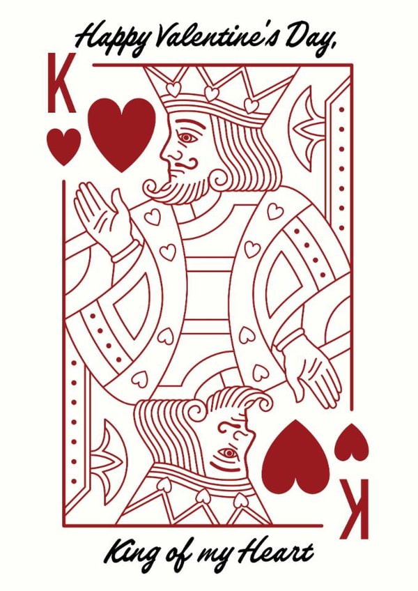 Fun Poker Card Valentine's Day card for your boyfriend or husband created by Emma Simonsen