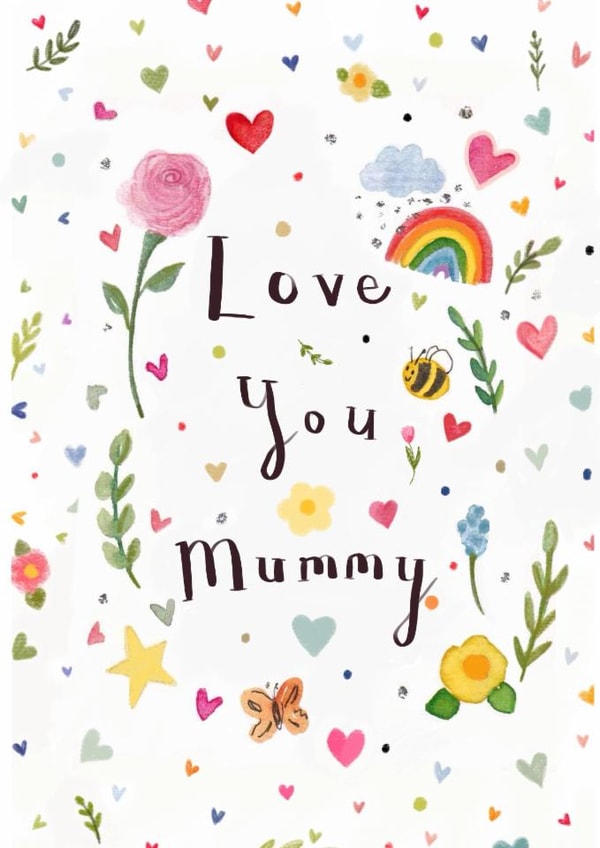 Classic Mother's Day Card - Love You Mummy - Illustrations created by Love Lucy Illustration