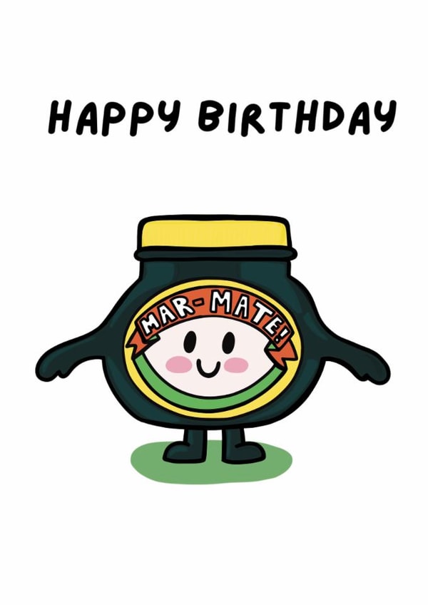 Cute Birthday Card - Marmite - For Friend created by Be Neurokind