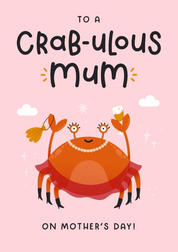 Cute Mother's Day Card - Crab-ulous Mum created by Joanne Hawker