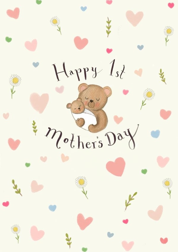 Cute Mother's Day Card - Bears - First Mother's Day created by Love Lucy Illustration