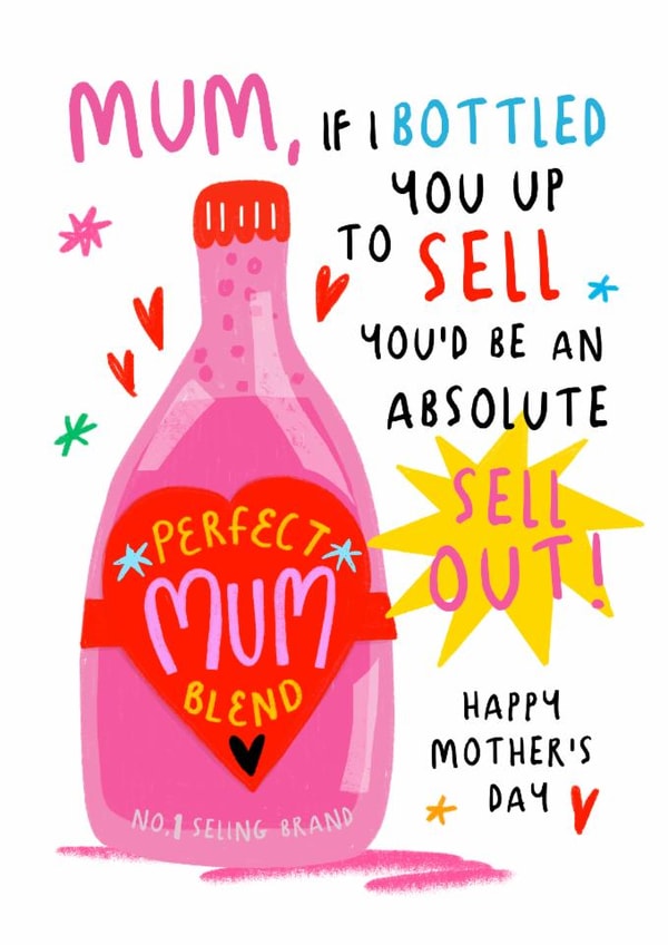 Cute Mother's Day Card - Perfect Mum Blend created by NICHOLA COWDERY ILLUSTRATIONS 