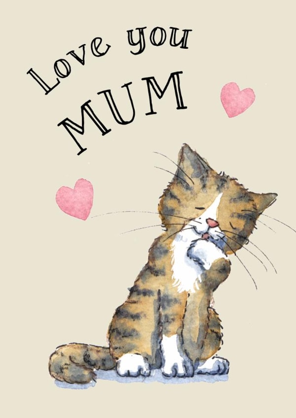 Cute Mother's Day Card - Tabby Cat created by Kate Garrett