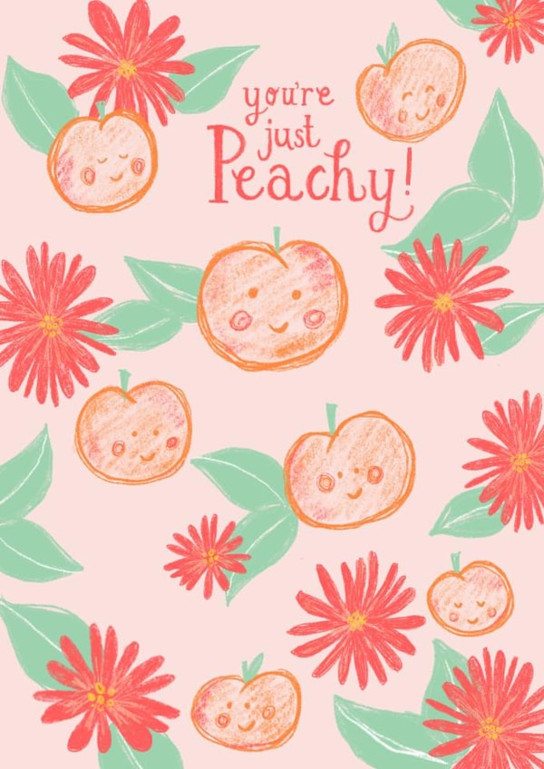 You're just peachy! - cute card for your favourite person created by Abi Bryan