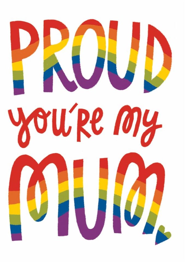 Cute Mother's Day Card - Proud - LGBTQ+ created by @AimeeStevens.Design