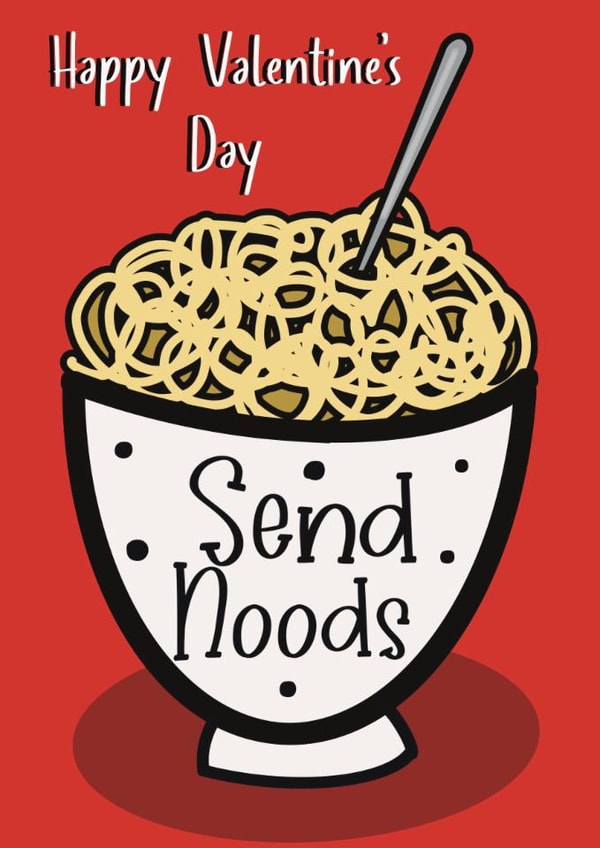 Funny Valentine’s Day card for partner. created by Peatree Art