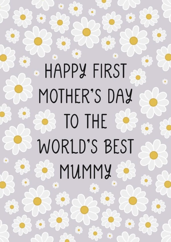 Cute Mother's Day Card - Daisies - First Mother's Day created by Goldie & Wilder