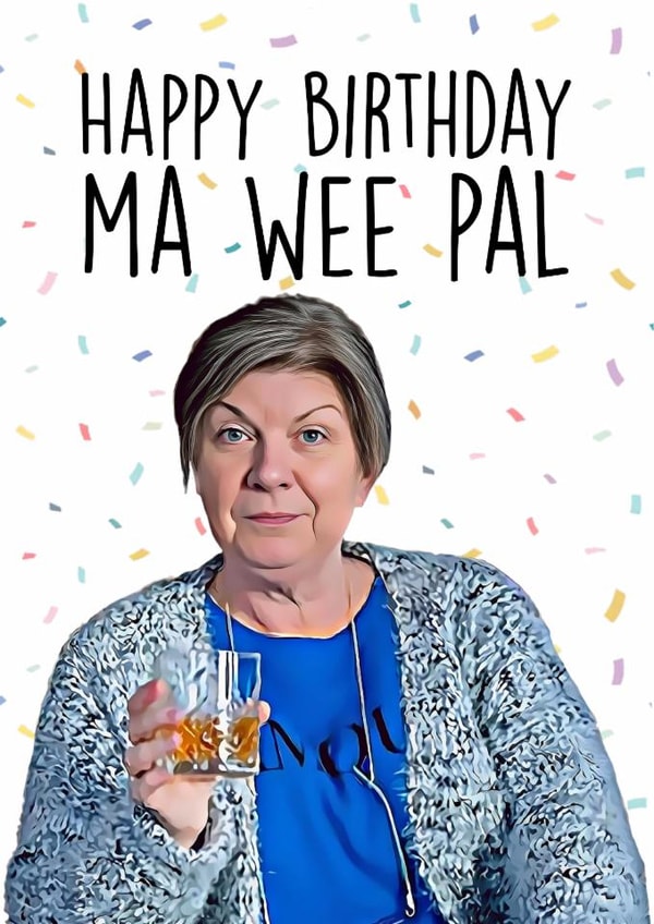 Funny Birthday Card for Friend - Christine Quotes - Ma wee pal created by Bonnie Banter