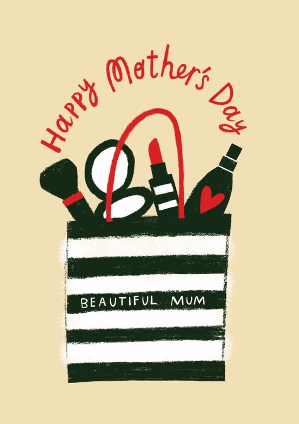 Arty Mother's Day Card - Sephora - Beautiful Mum created by @AimeeStevens.Design