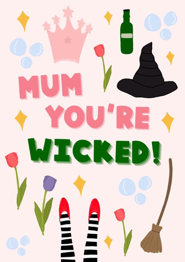 Cute Mother's Day Card - You're Wicked created by This Gal Designs