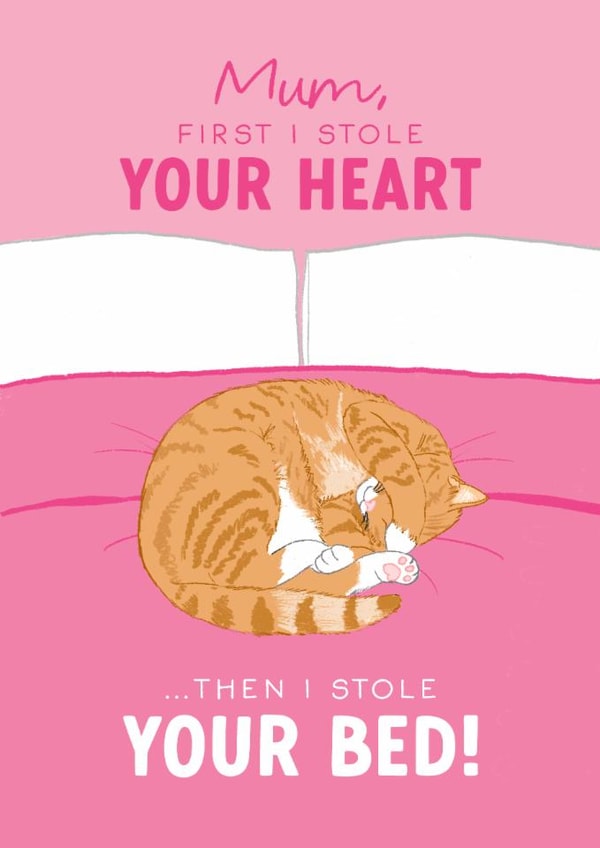 Cute Mother's Day Card - From The Ginger Cat - Stole Your Bed created by The Cake Thief