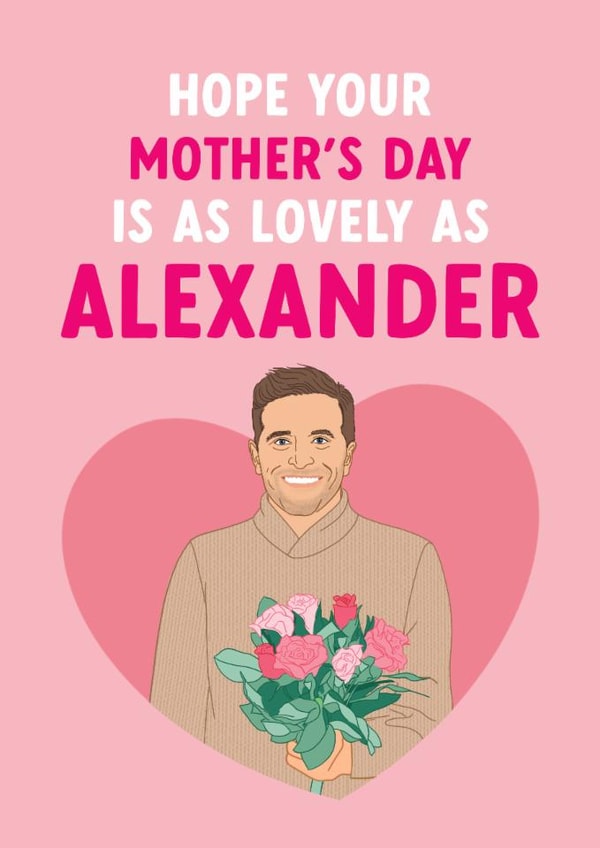 Cute Mother's Day Card - Alexander - The Traitors created by The Cake Thief