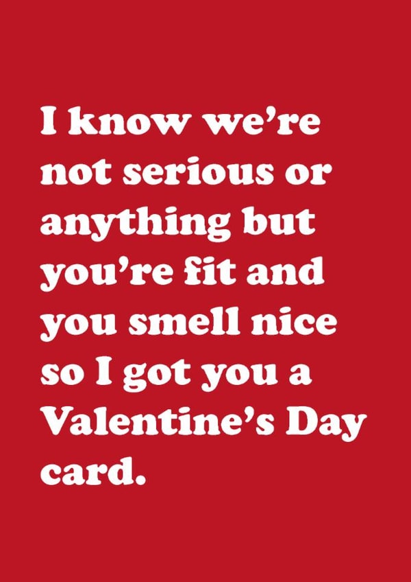 Funny Valentine's Day Card - Casual Relationship - FWB Situationship Valentine created by Pack a Punch Designs