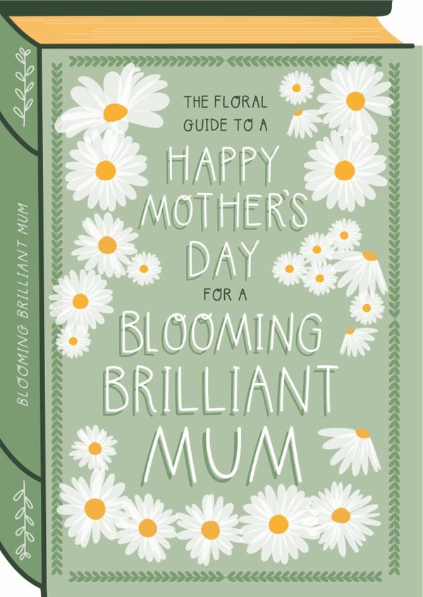 Cute Mother's Day Card - Blooming Brilliant Mum - Guide Book created by Two For Joy Illustration