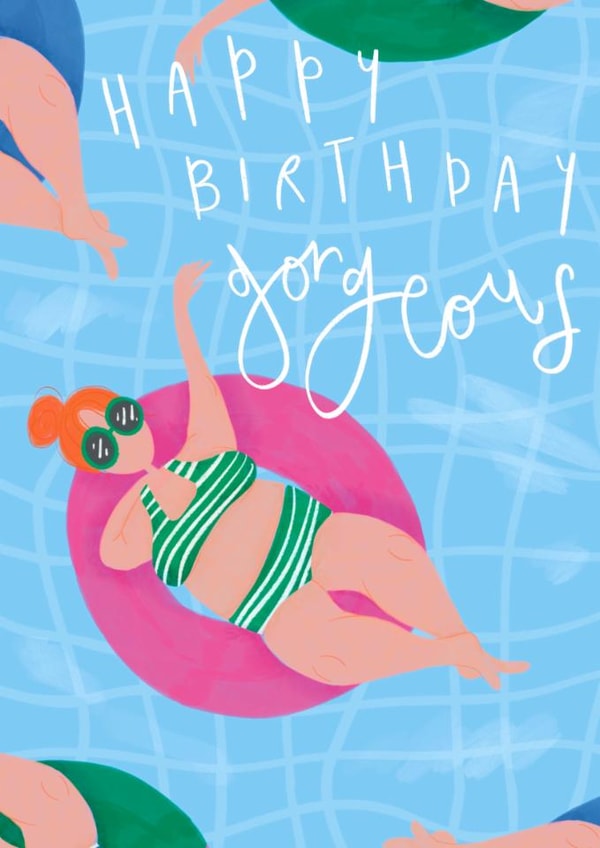 Gorgeous Happy Birthday Bikini Babe Card created by Mint and Pickle