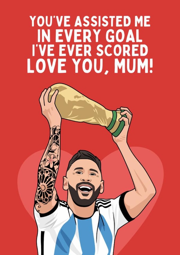 Cute Mother's Day Card - Lionel Messi created by Sundiva Designs