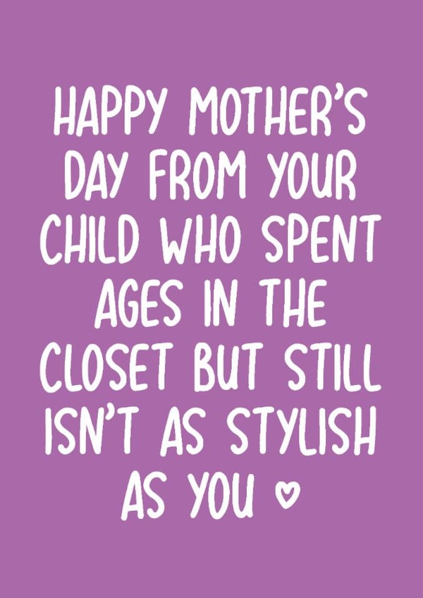 Funny Mother's Day Card - Stylish Mum - LGBTQ+ created by Pack a Punch Designs