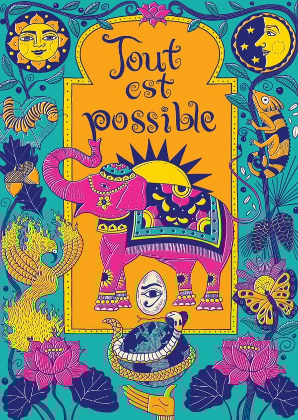 Inspirational card - Tout est Possible, French for Everything is Possible created by Sue Todd