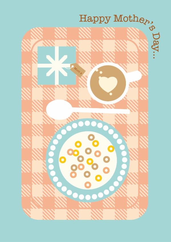 Cute Mother's Day Card - Breakfast Tray created by Dicky Bird