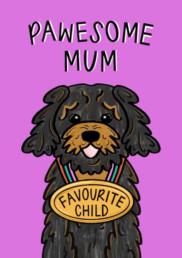 Cute Mother's Day Card - Cavapoo created by Muses & May 