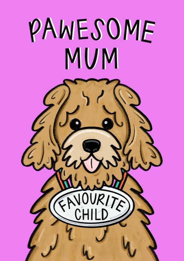 Cute Mother's Day Card - Cockapoo created by Muses & May