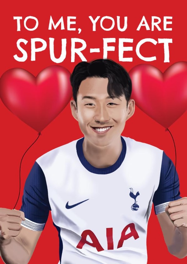 Funny Valentine's Day/Anniversary Card - Heung-Min Son - Tottenham Hotspur F.C. created by AbiGoLucky