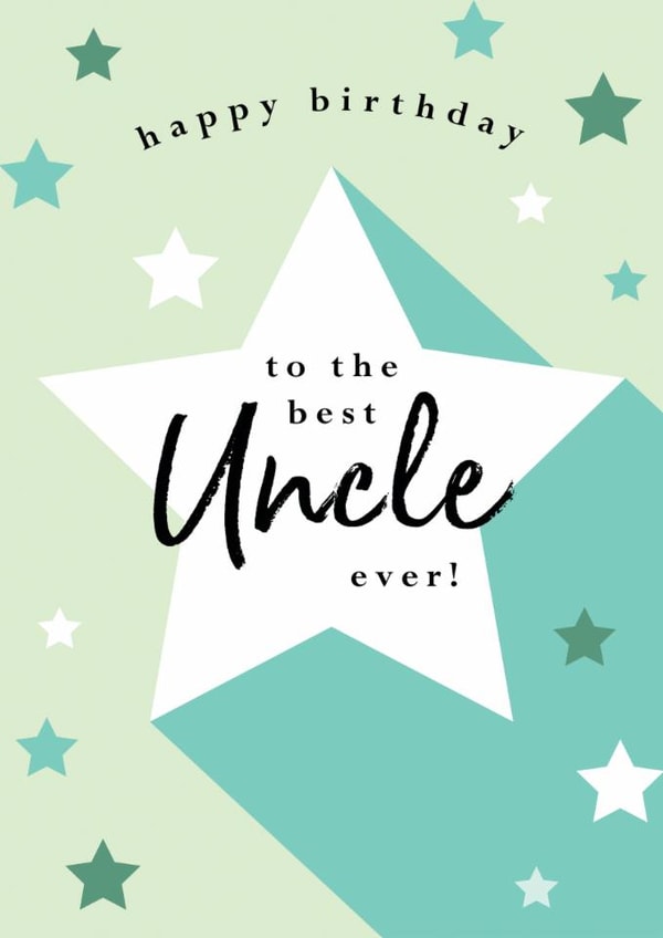 Classic Birthday Card - Best Uncle Ever created by Michelle Fiedler Design