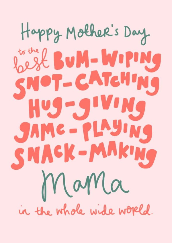 Cute Mother's Day Card - Best Mama created by Oops a doodle