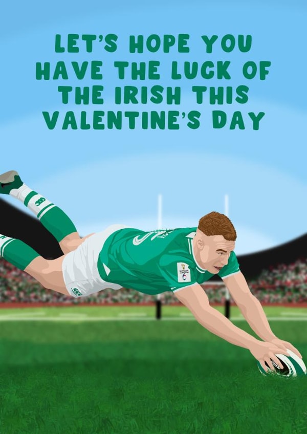 Cheeky Valentine's Day Card - Luck Of The Irish - Six Nations created by Pink Peach Cards