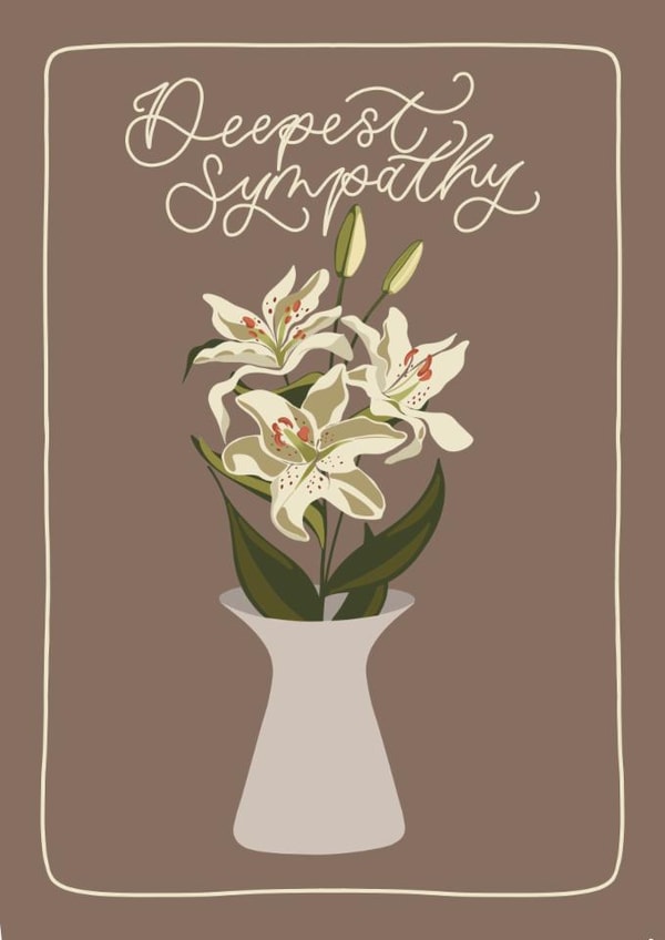 Sympathy and Condolences Card created by Lucie Pritchard Design 
