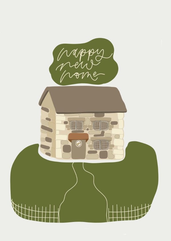 Happy New Home. Celebrate a friend or family members house move. created by Lucie Pritchard Design 