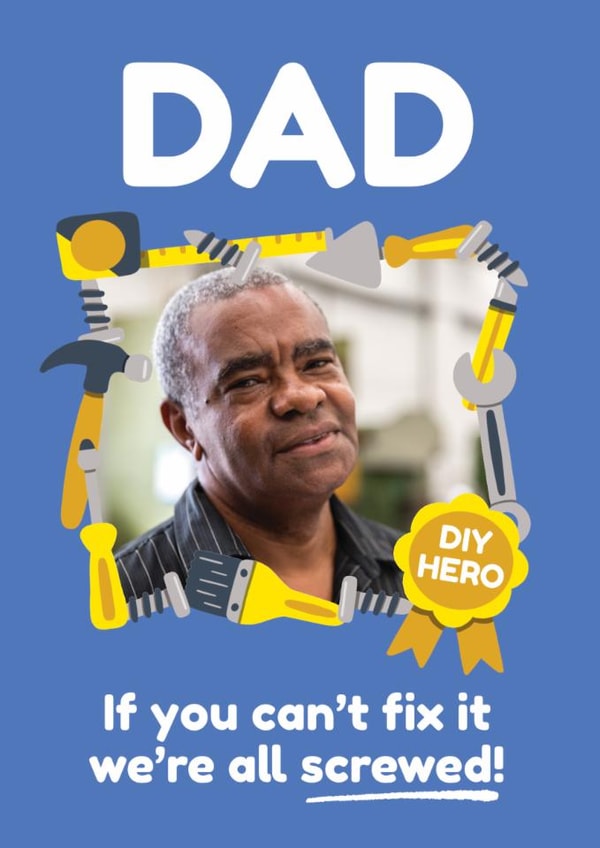 Funny Father's Day Card - Builder Dad - DIY Hero created by Bev O'Connor || @oconnordesign