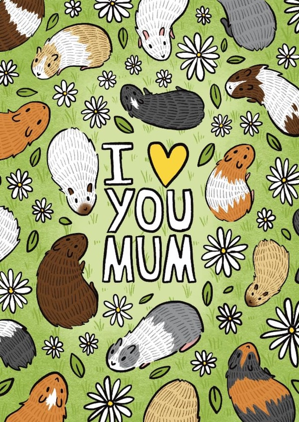 Cute Mother's Day Card - Guinea Pigs created by Kate Wand