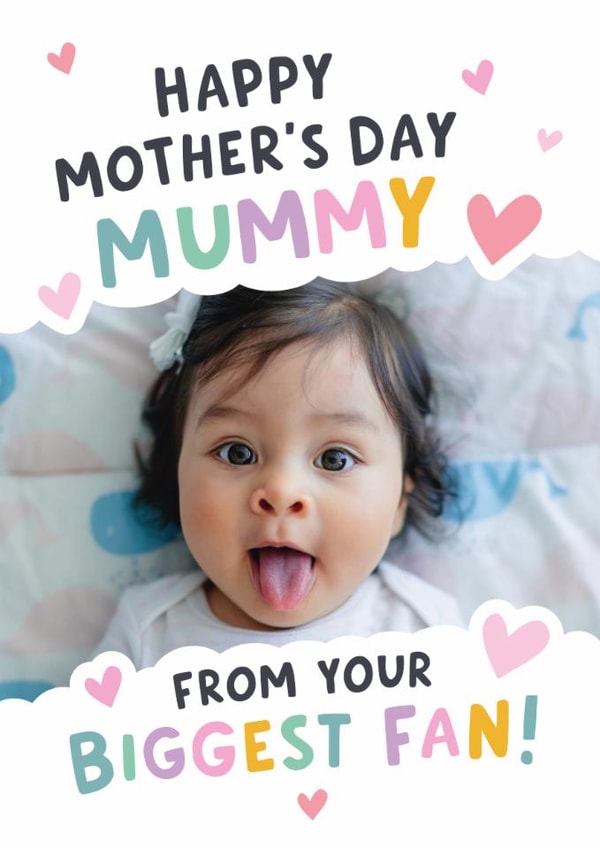 Cute Mother's Day Card - Biggest Fan created by Macie Dot Doodles