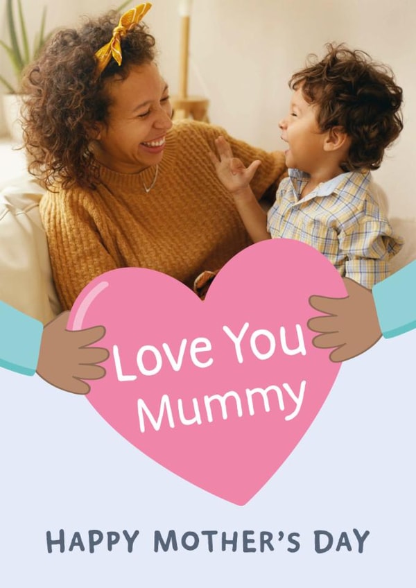 Cute Mother's Day Card - Love You Mummy - Heart created by Macie Dot Doodles