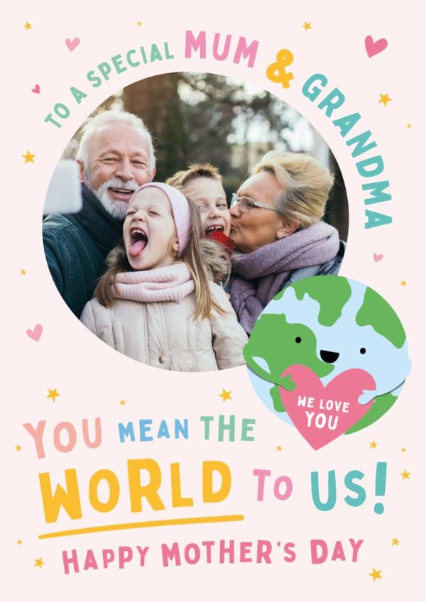 Cute Mother's Day Card - Mum And Grandma - Mean The World created by Macie Dot Doodles