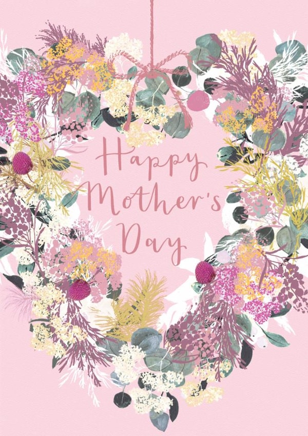 Classic Mother's Day Card - Heart Wreath - Floral created by Louise Tiler