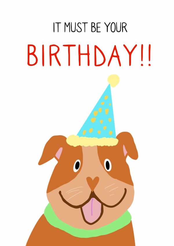 Cute birthday card for dog lover. created by AJL Designs