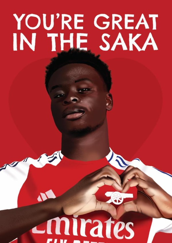 Fun Valentine's Day/Anniversary Card - Bukayo Saka - Gooners created by AbiGoLucky