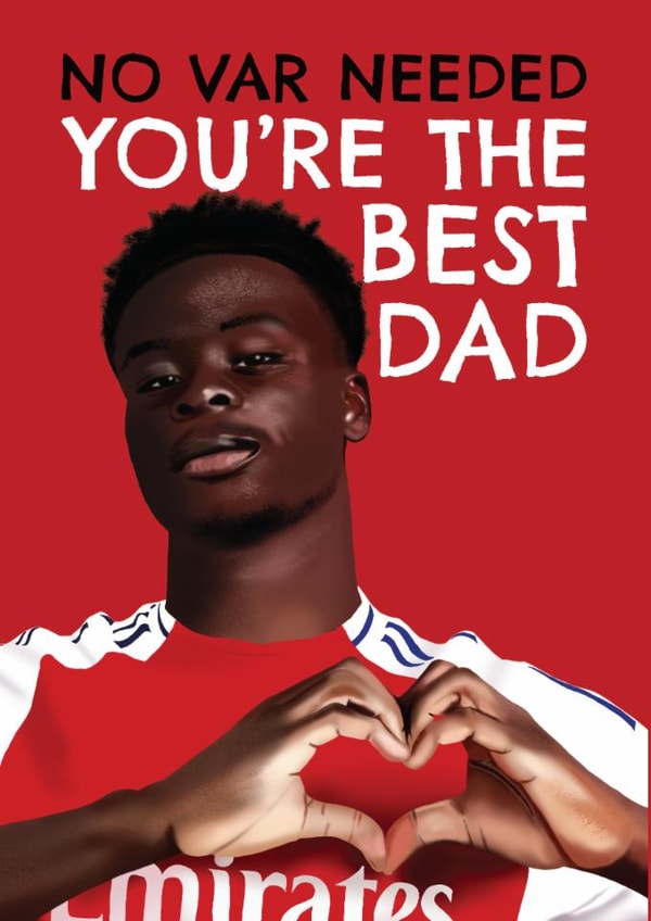 Arsenal Father's Day Card - Bukayo Saka - Gooners created by AbiGoLucky