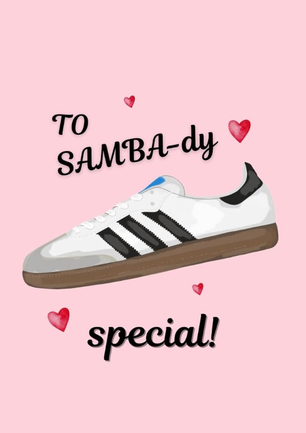 Funny Valentine's Day Card - Adidas Samba created by Original Fox Cards