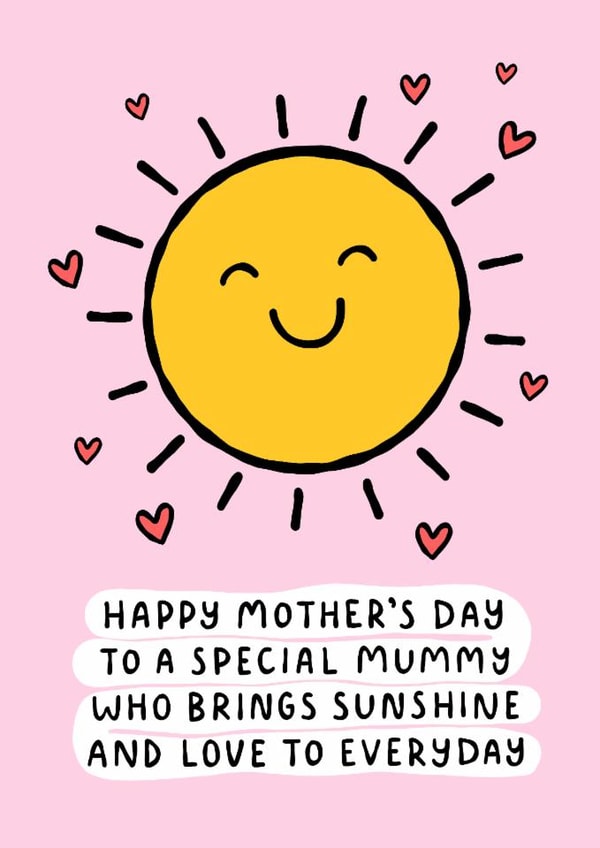 Cute Mother's Day Card - Sunshine And Love created by Macie Dot Doodles